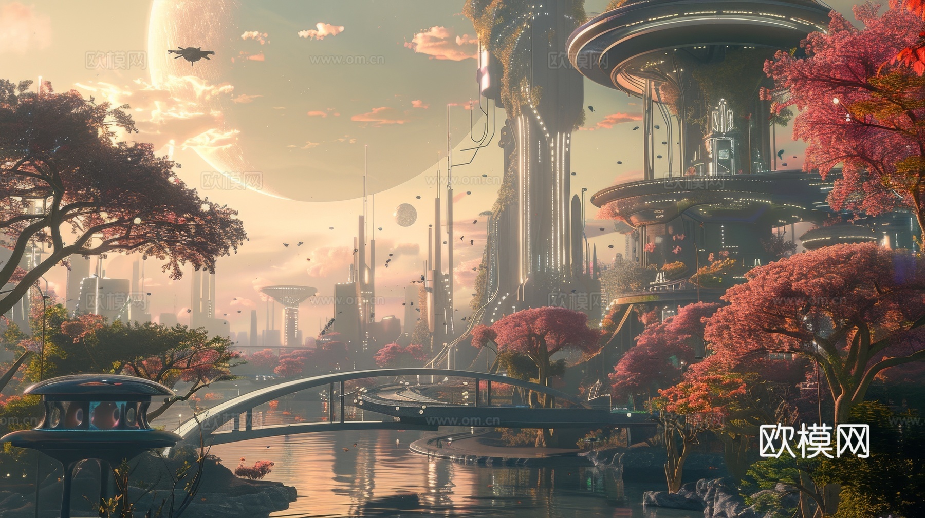 外景未来科幻城市下载（渲染图1）