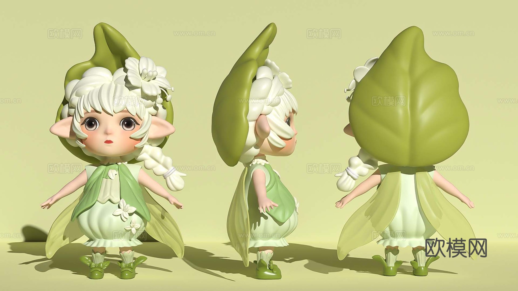 花仙子卡通角色手办玩偶盲盒潮玩女孩ip3d模型
