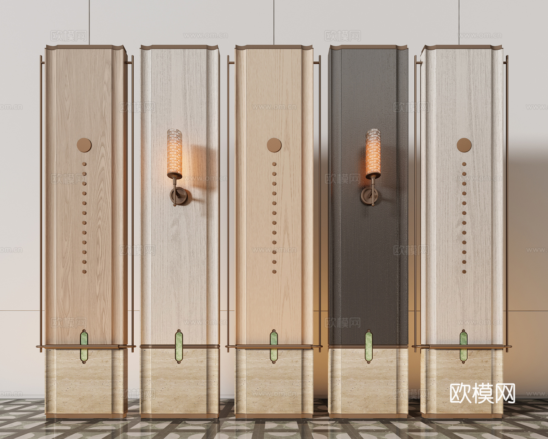 CCD酒店屏风 意式屏风 金属屏风 玻璃屏风3d模型
