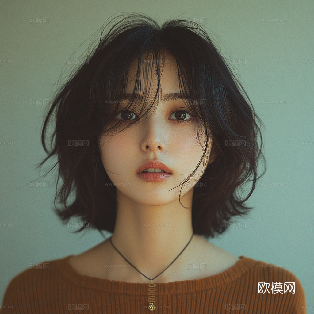 美女人物肖像挂画装饰画下载（渲染图3）