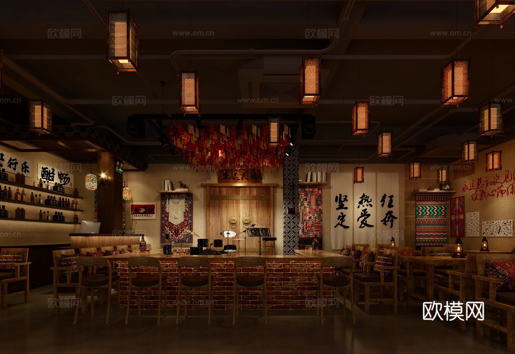 民俗小酒馆3d模型