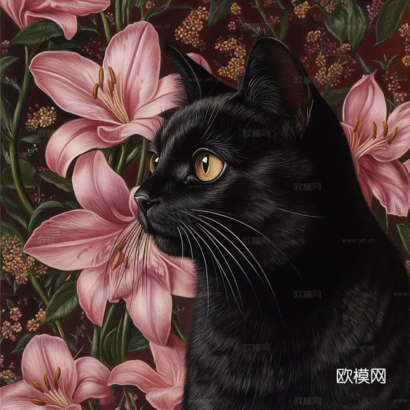 手绘动物装饰画下载(渲染图2)