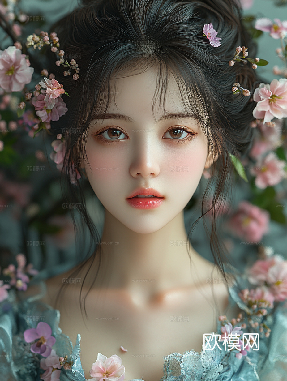 美女人物肖像挂画装饰画