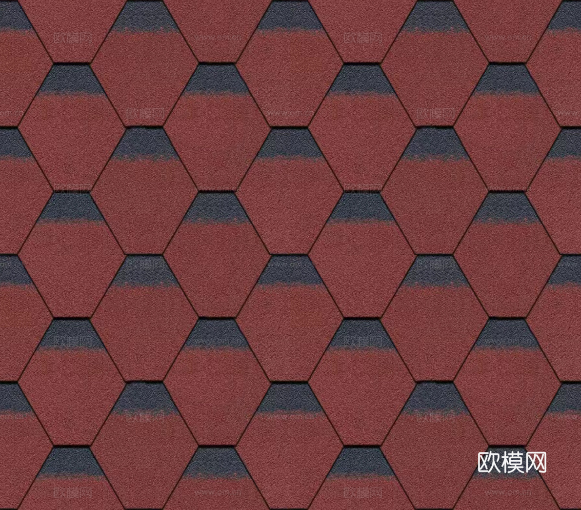 红色屋顶瓦片