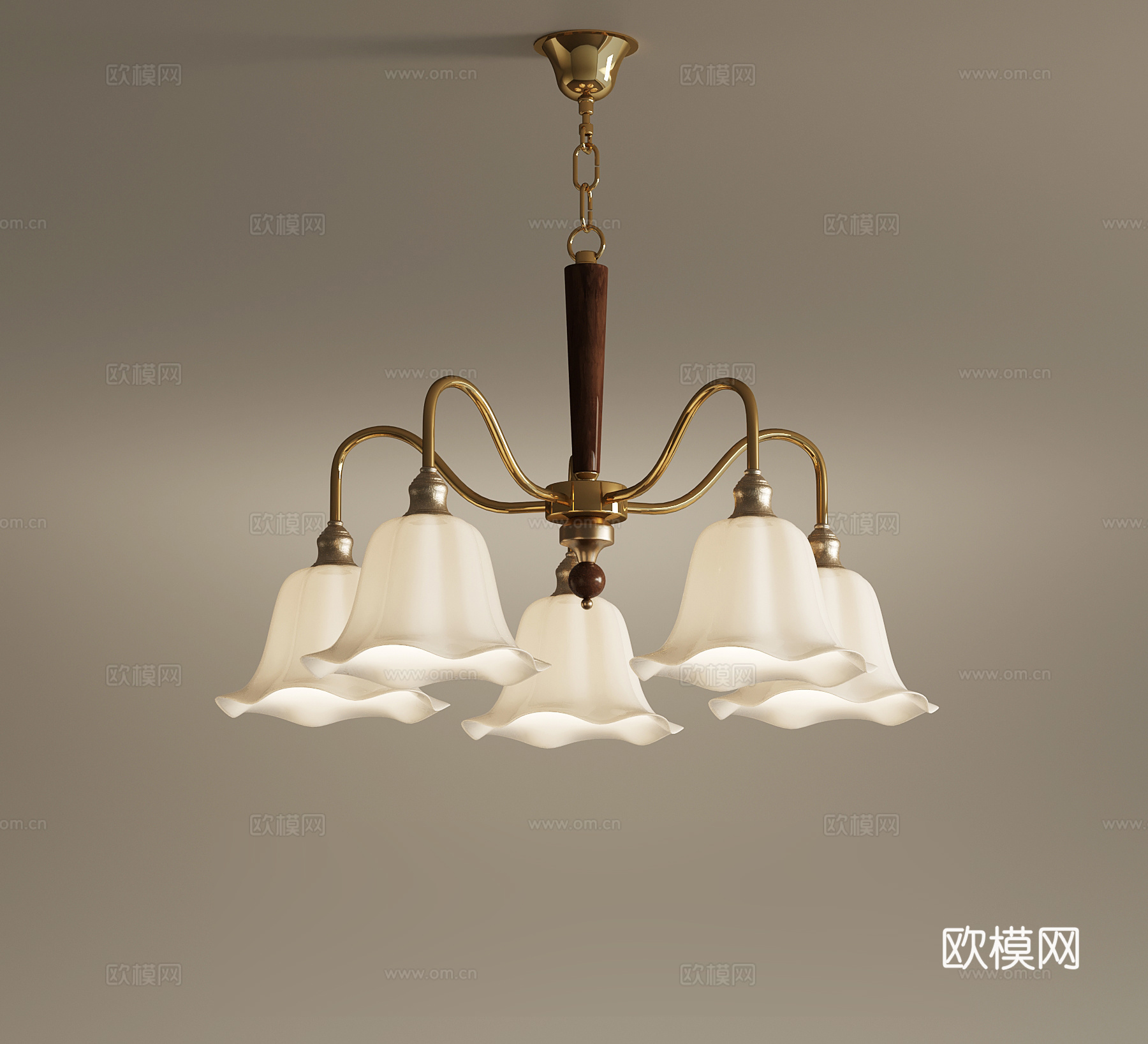 法式吊灯su模型