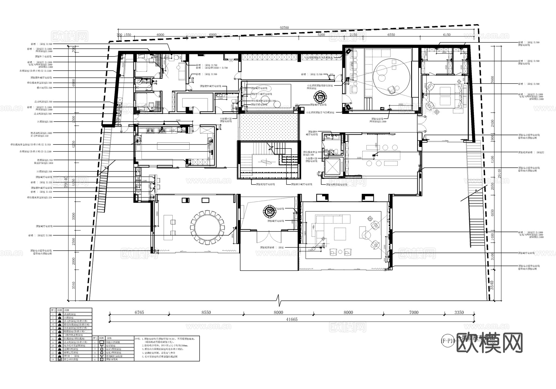 2200㎡别墅豪宅施工详图 家装私宅洋房 农村自建房 家装水cad施工图
