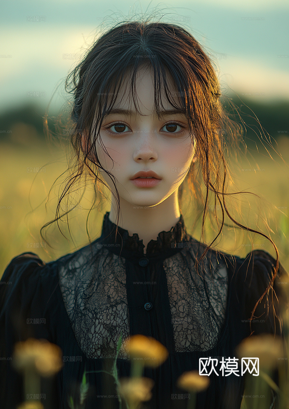 美女人物肖像挂画装饰画