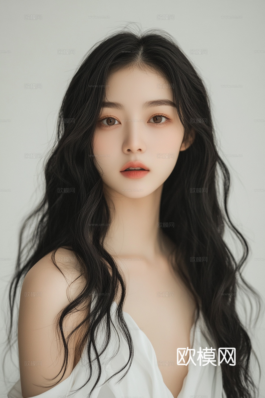 美女人物肖像挂画装饰画下载（渲染图2）