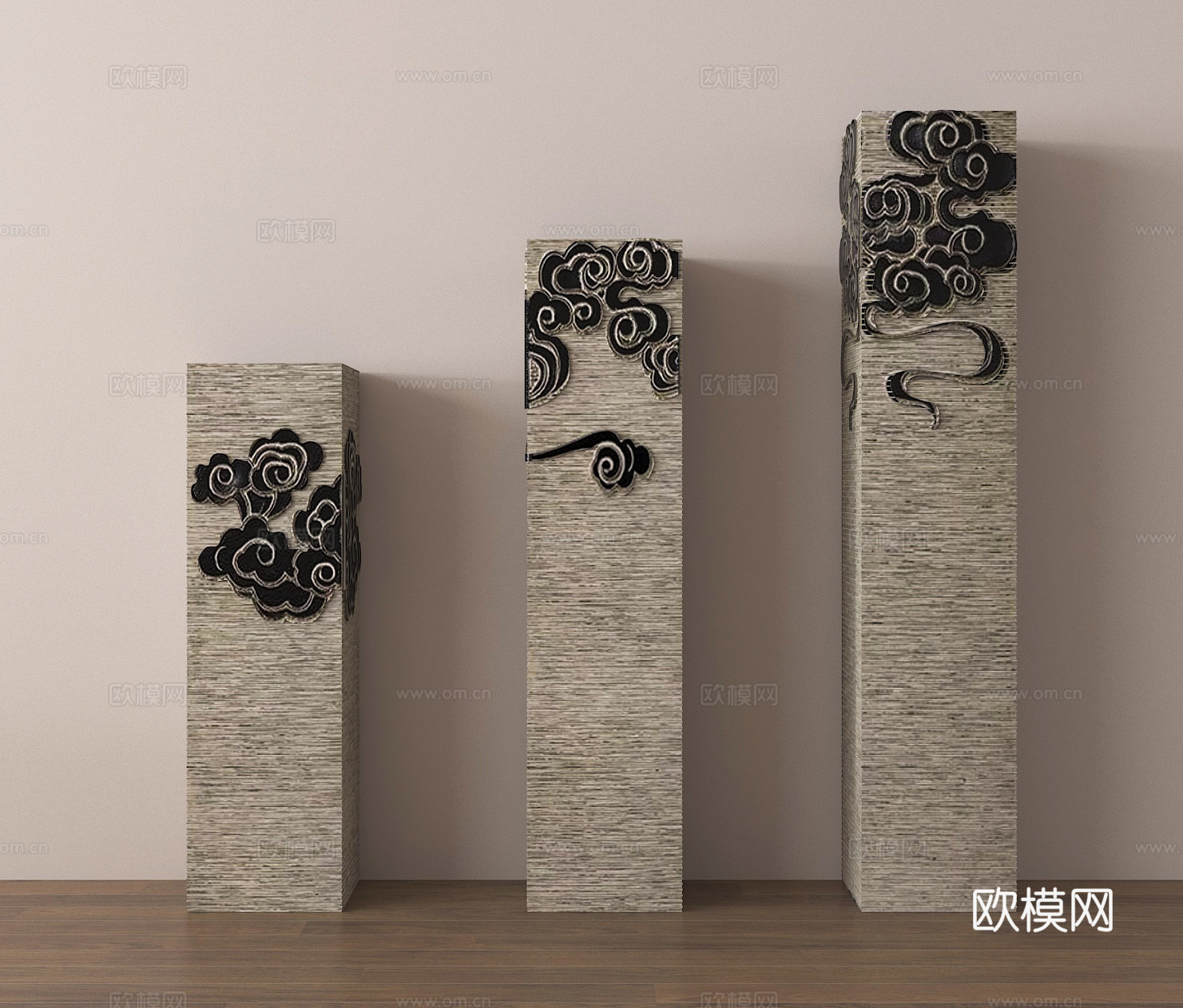 拴马桩 拴马石 柱子 装饰柱su模型