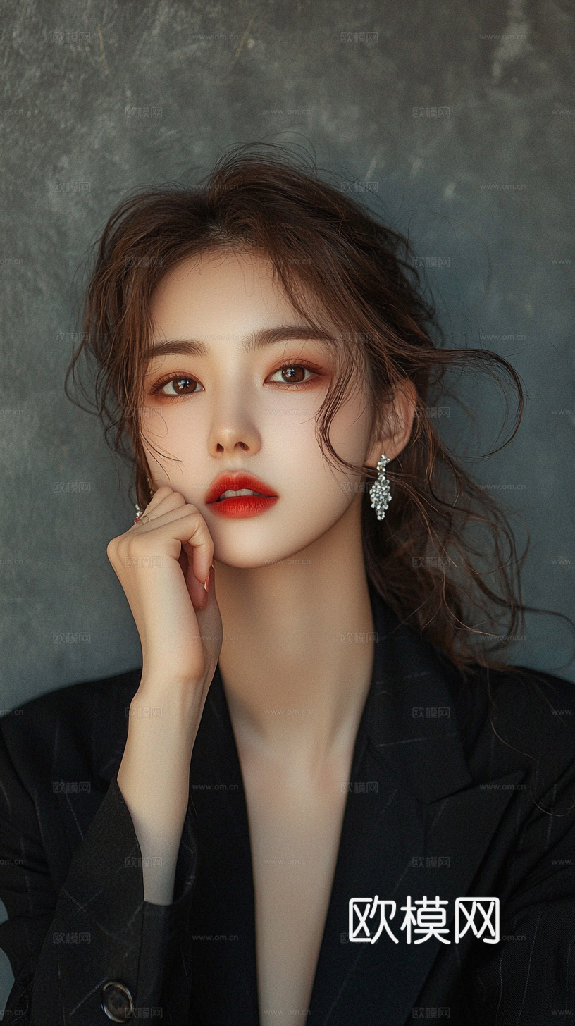 美女人物肖像挂画装饰画