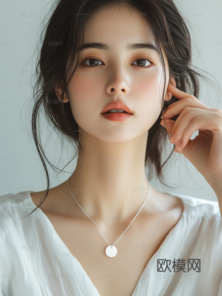 美女人物肖像挂画装饰画下载(渲染图6)