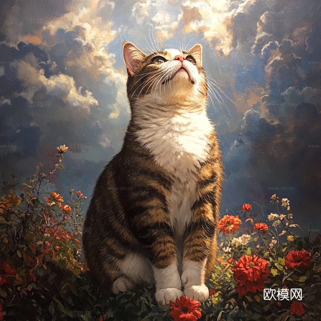 手绘动物装饰画