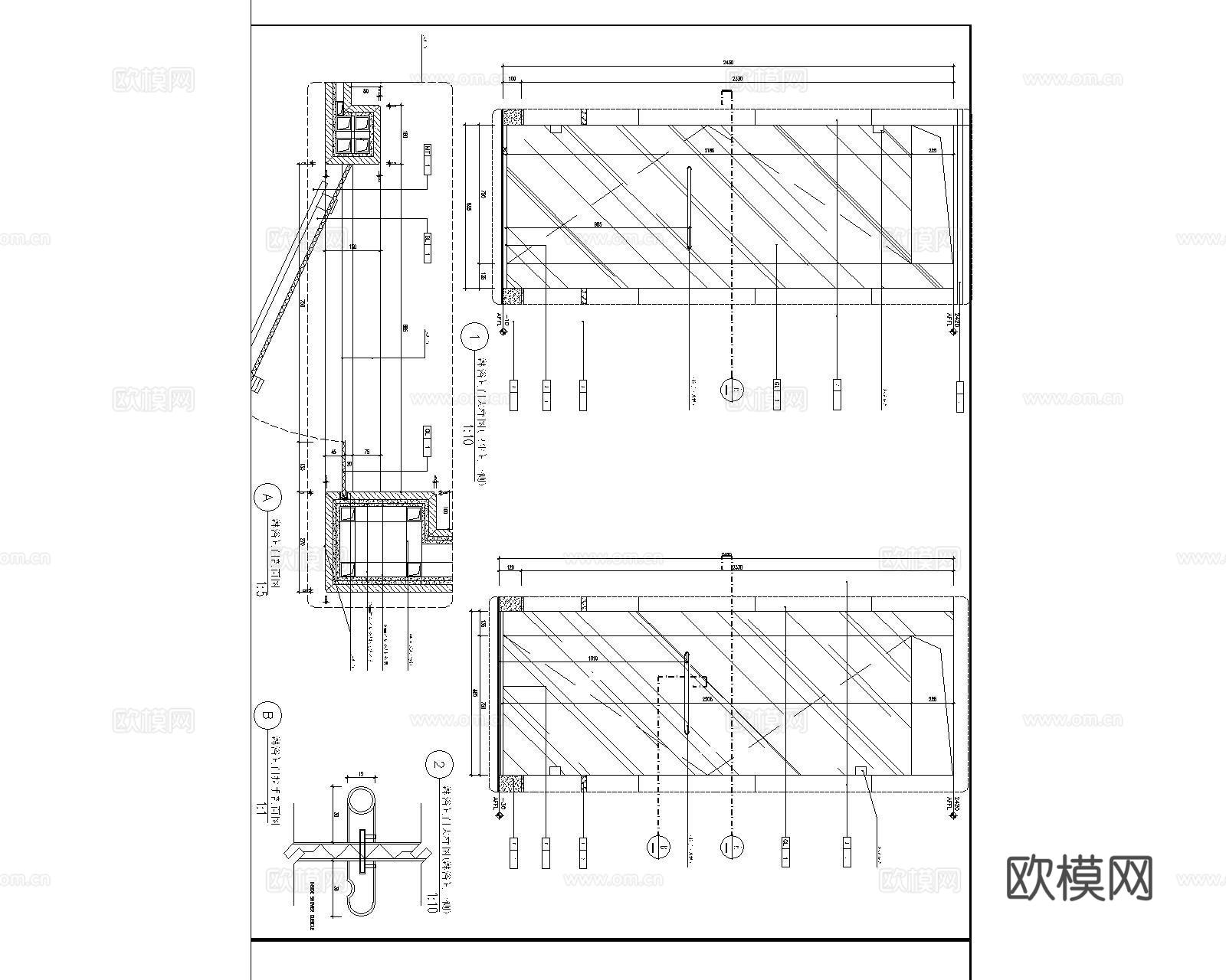 门节点 玻璃门节点 防火门节点 隐形门节点 平开门节点 房门cad施工图
