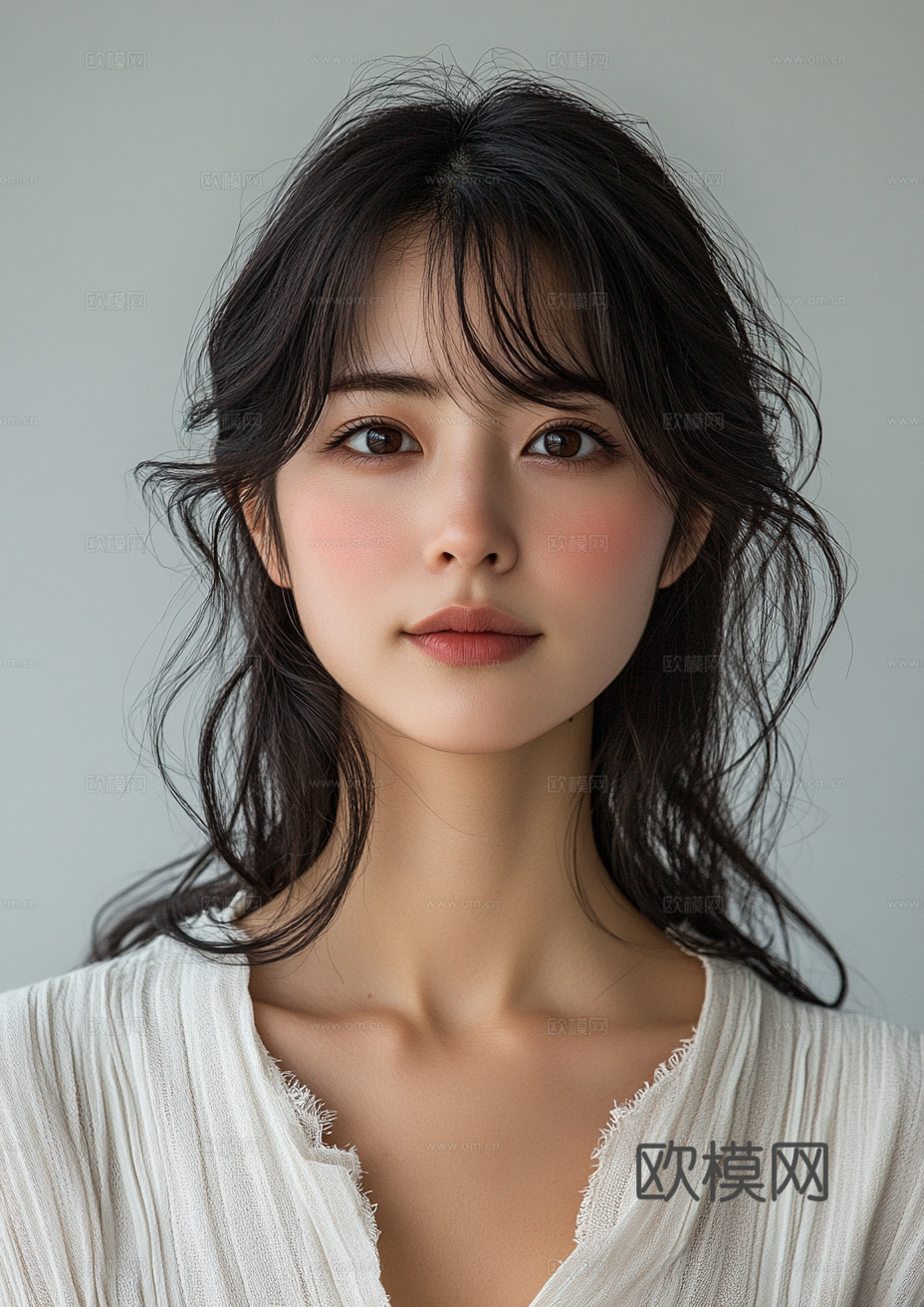 美女人物肖像挂画装饰画下载（渲染图8）