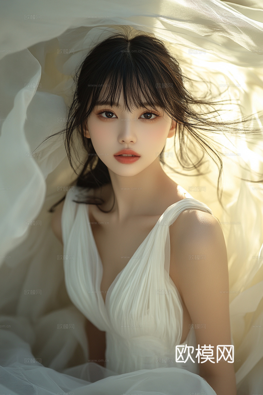 美女人物肖像挂画装饰画下载（渲染图7）