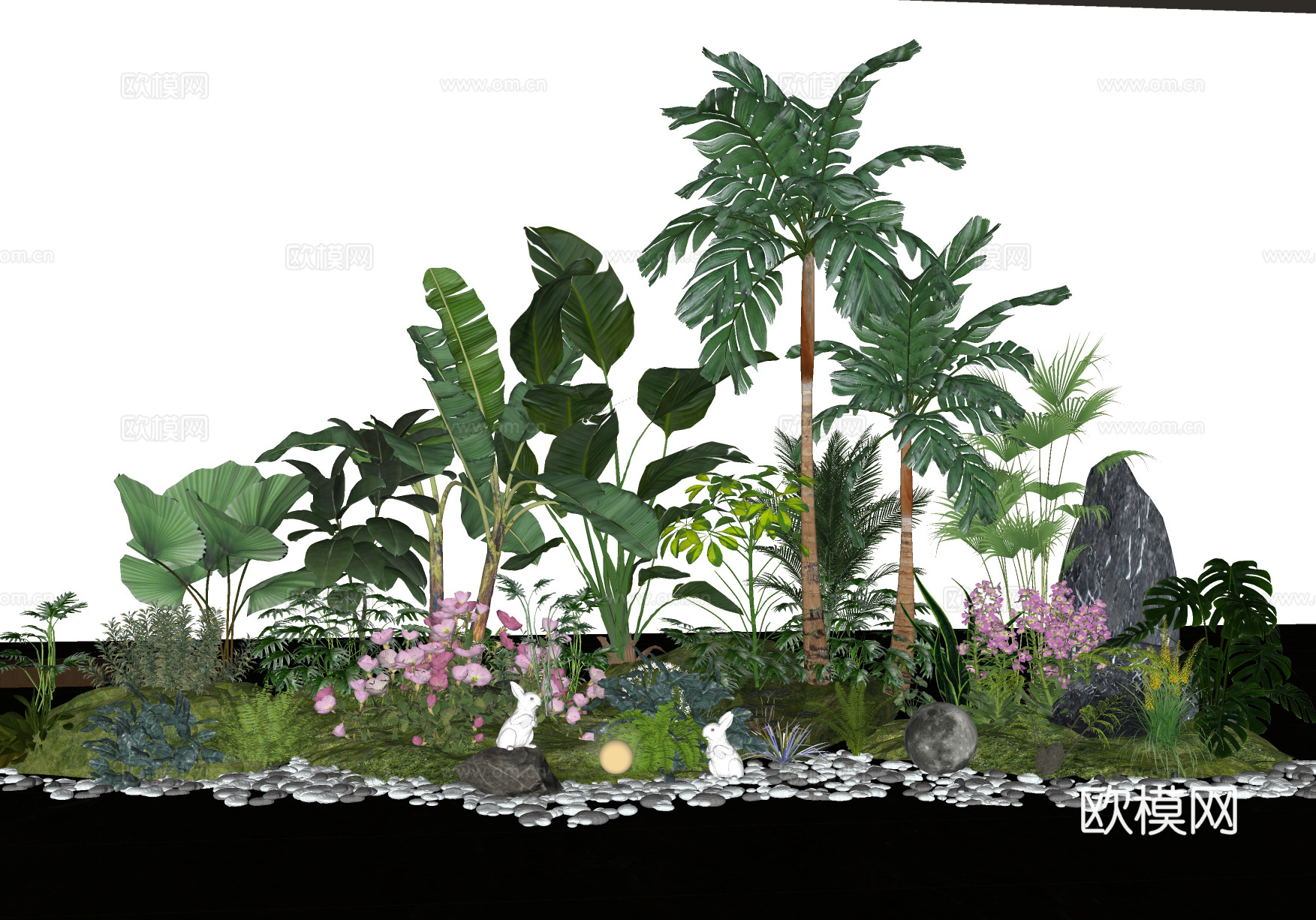 绿植 造景 植物景观su模型