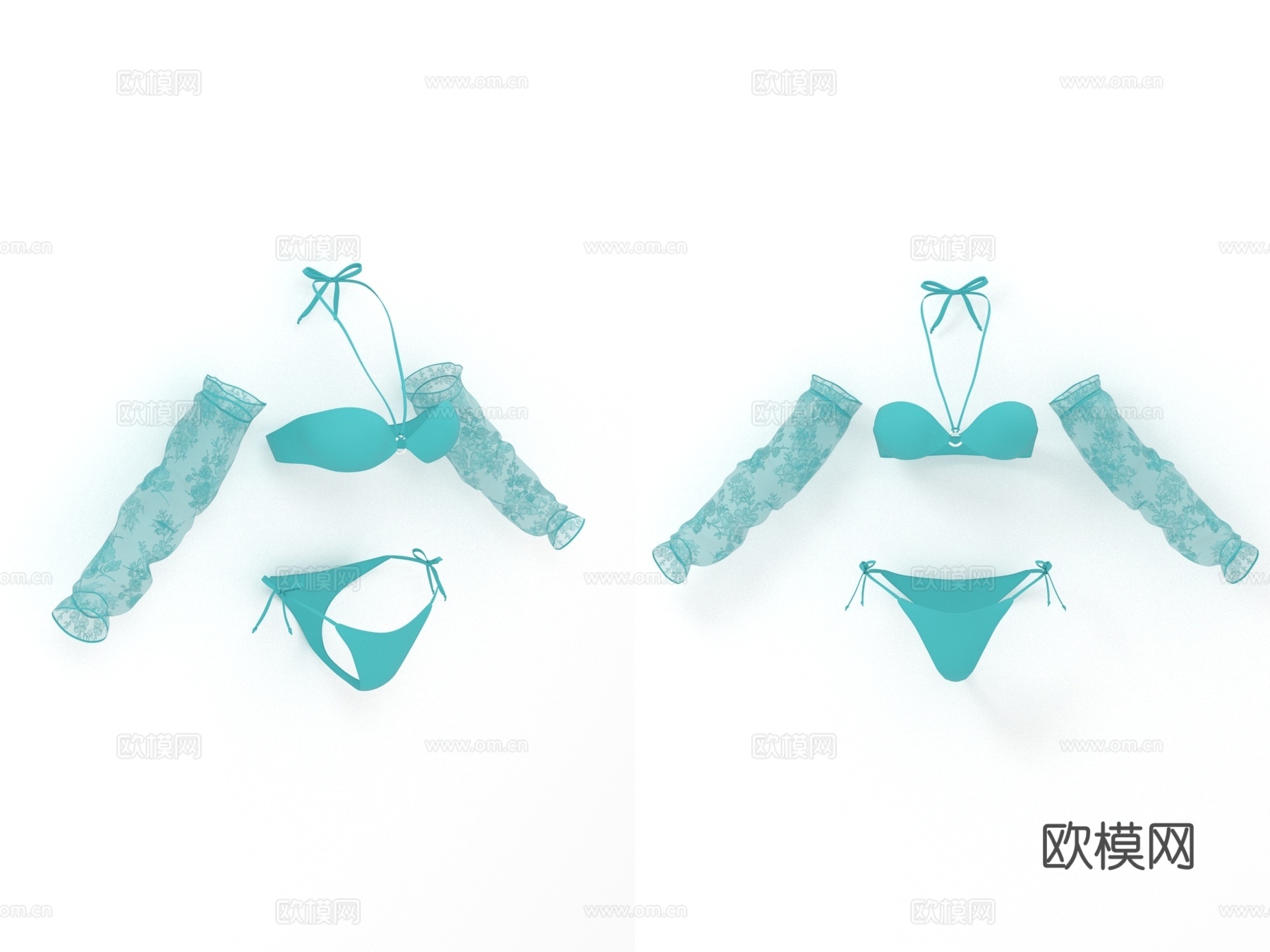比基尼 泳装 游泳衣 女性服装 女装3d模型