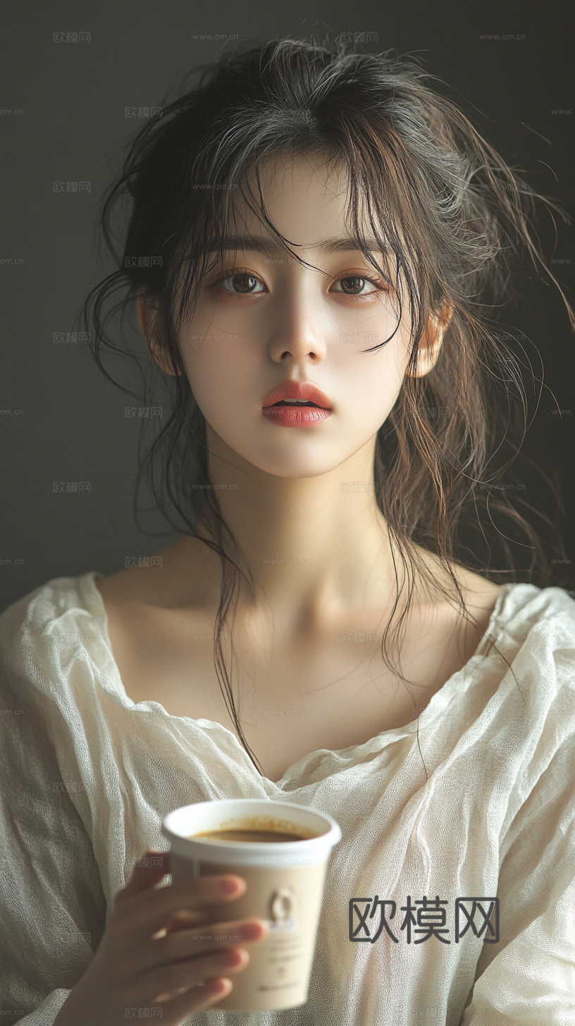 美女人物肖像挂画装饰画