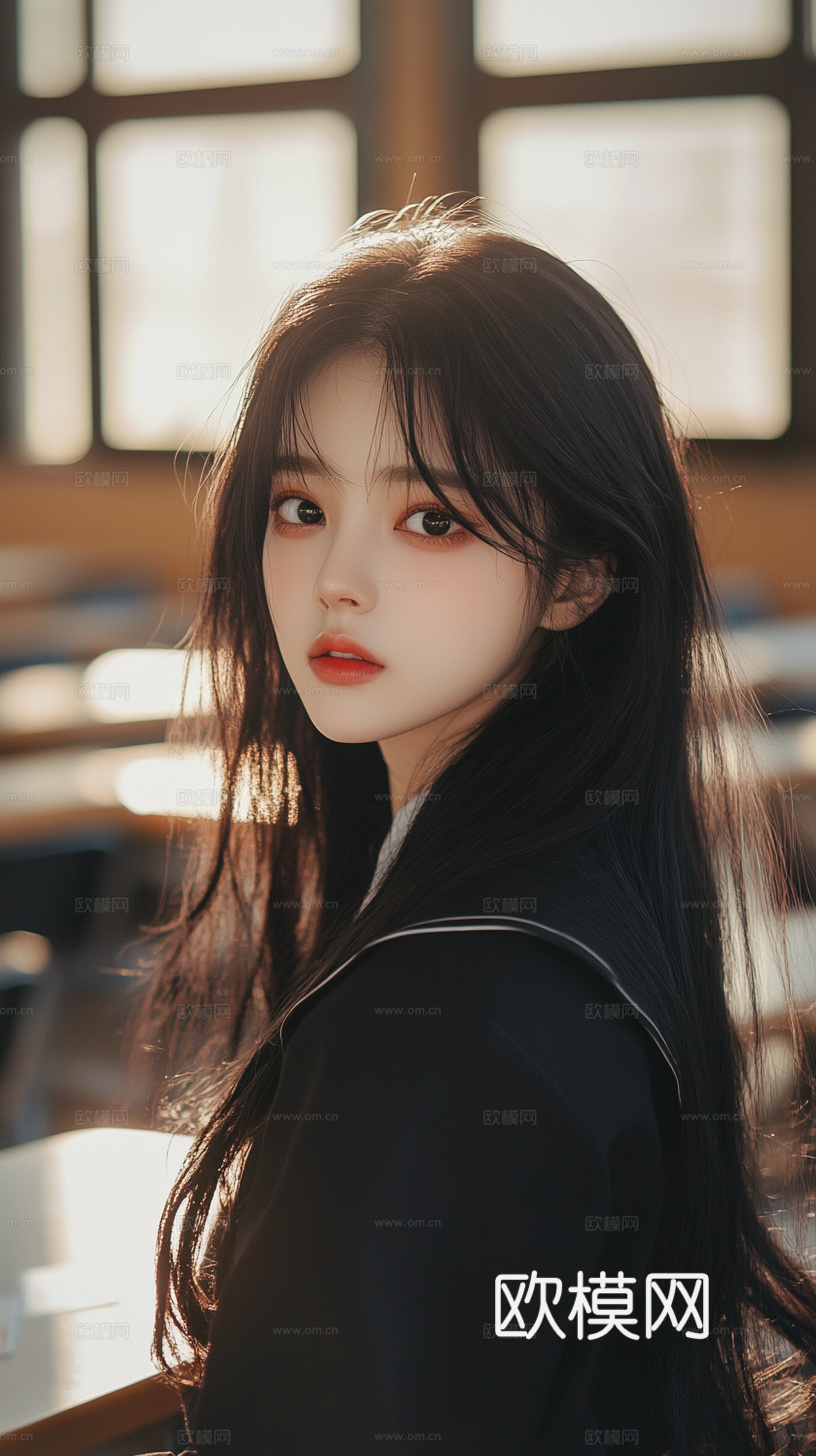 美女人物肖像挂画装饰画