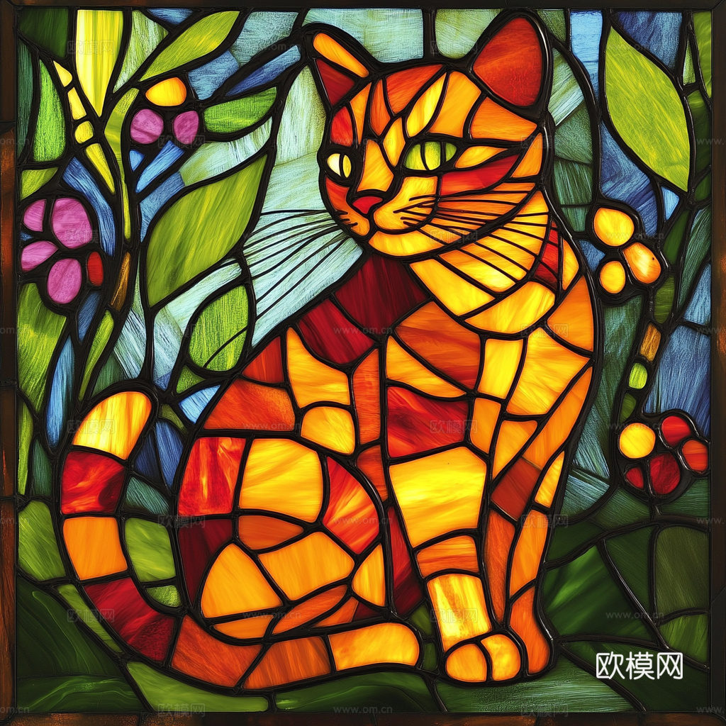 手绘动物装饰画