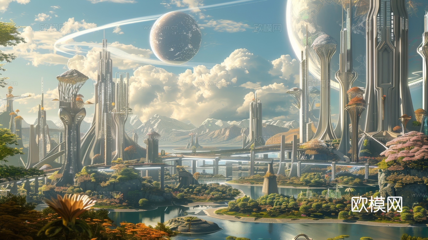 外景未来科幻城市下载（渲染图1）