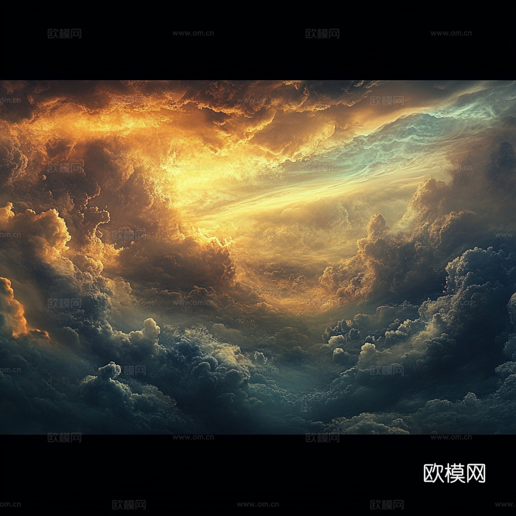 梦幻云彩科幻电视屏幕下载（渲染图1）