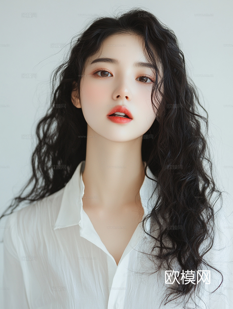 美女人物肖像挂画装饰画下载（渲染图4）