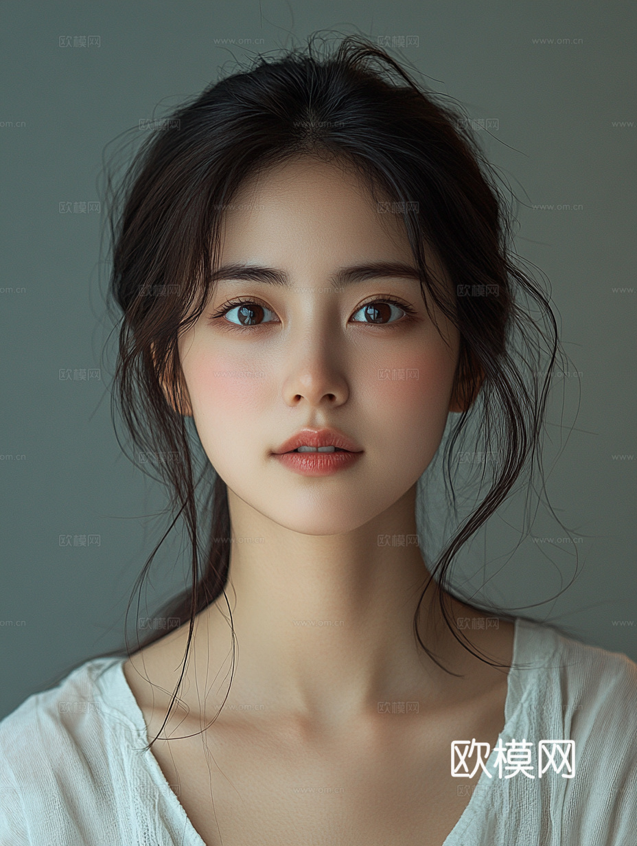 美女人物肖像挂画装饰画下载（渲染图6）