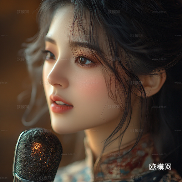 美女人物肖像挂画装饰画下载(渲染图3)