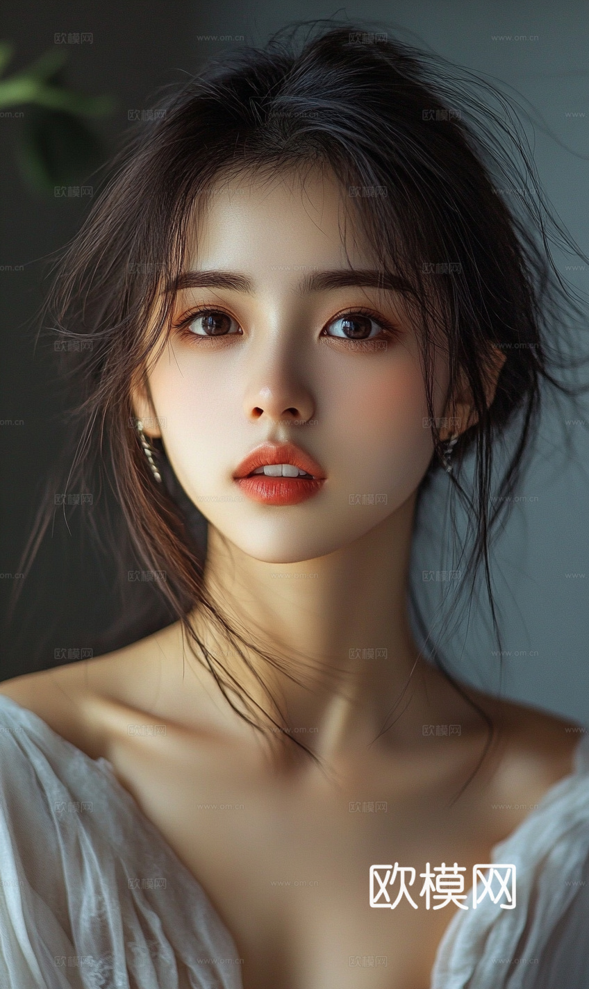 美女人物肖像挂画装饰画下载（渲染图6）