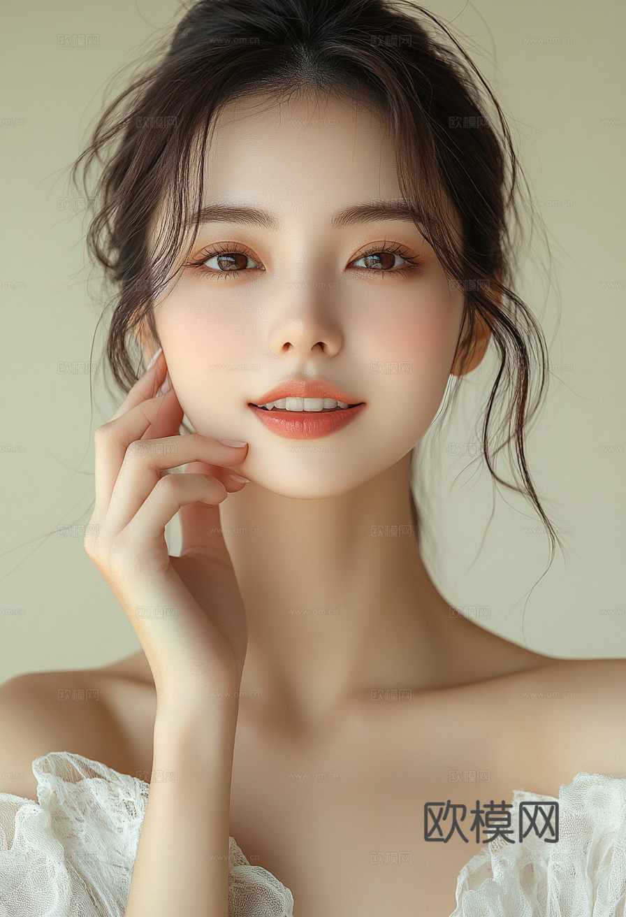 美女人物肖像挂画装饰画