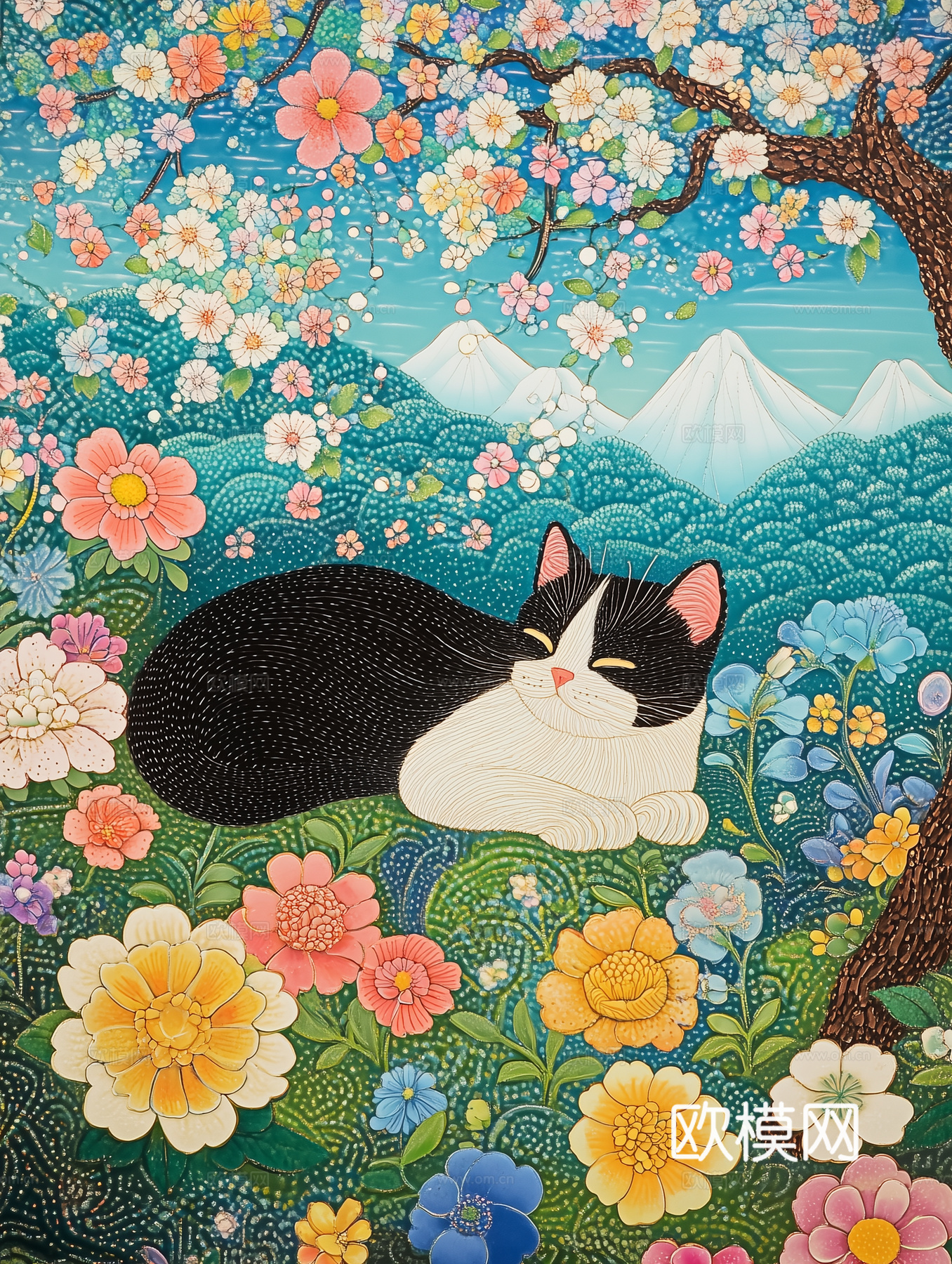手绘动物装饰画