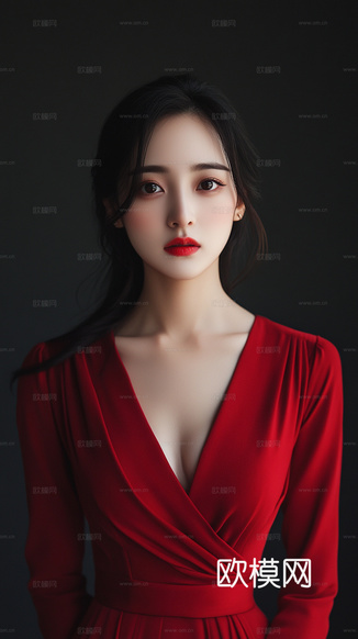 美女人物肖像掛畫裝飾畫下載(渲染圖4)
