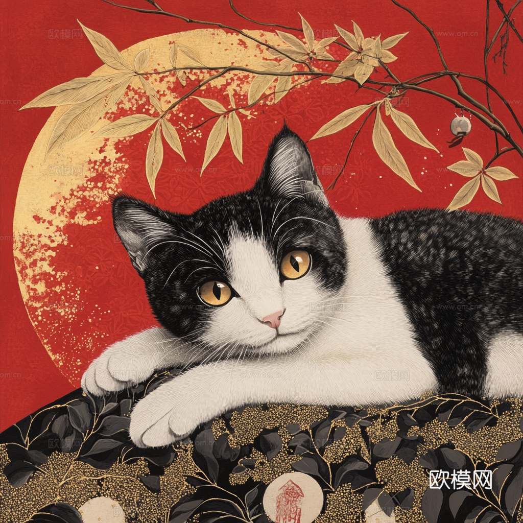 手绘动物装饰画