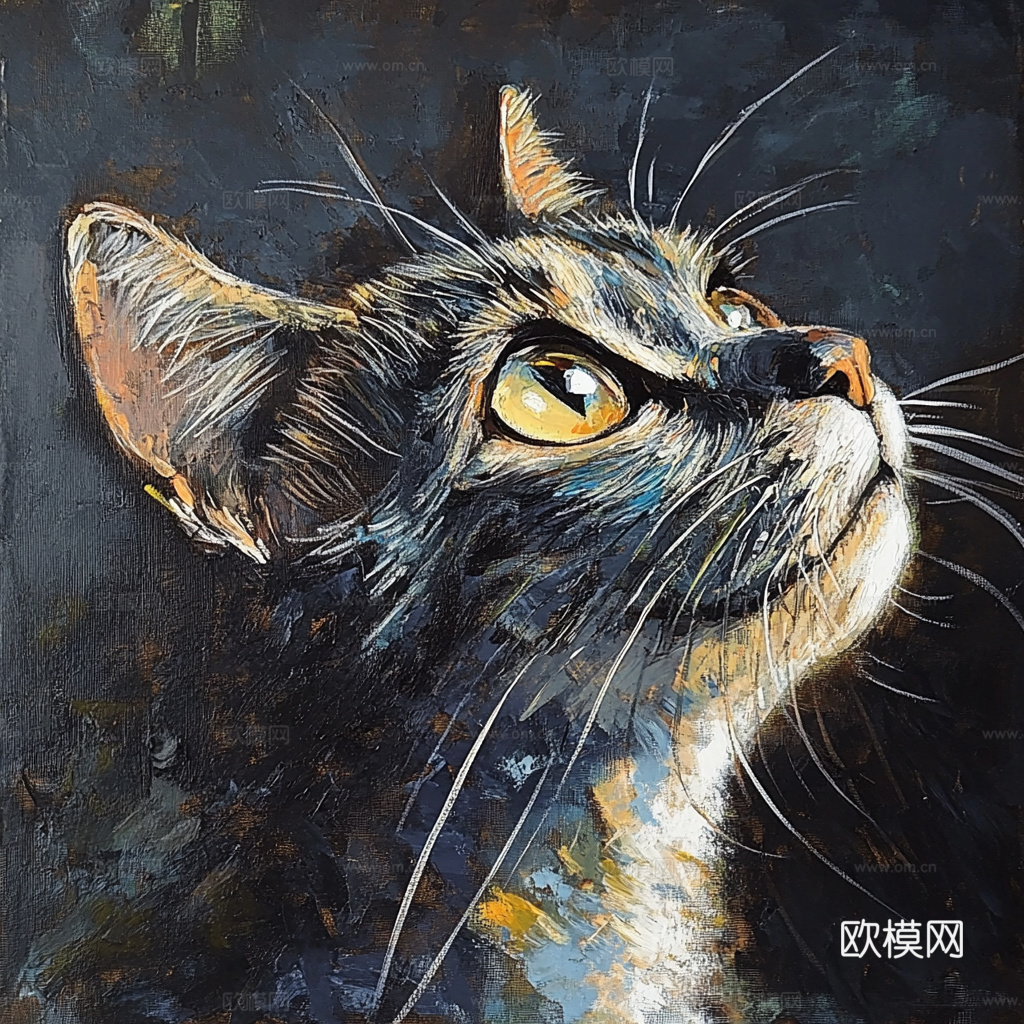 手绘动物装饰画