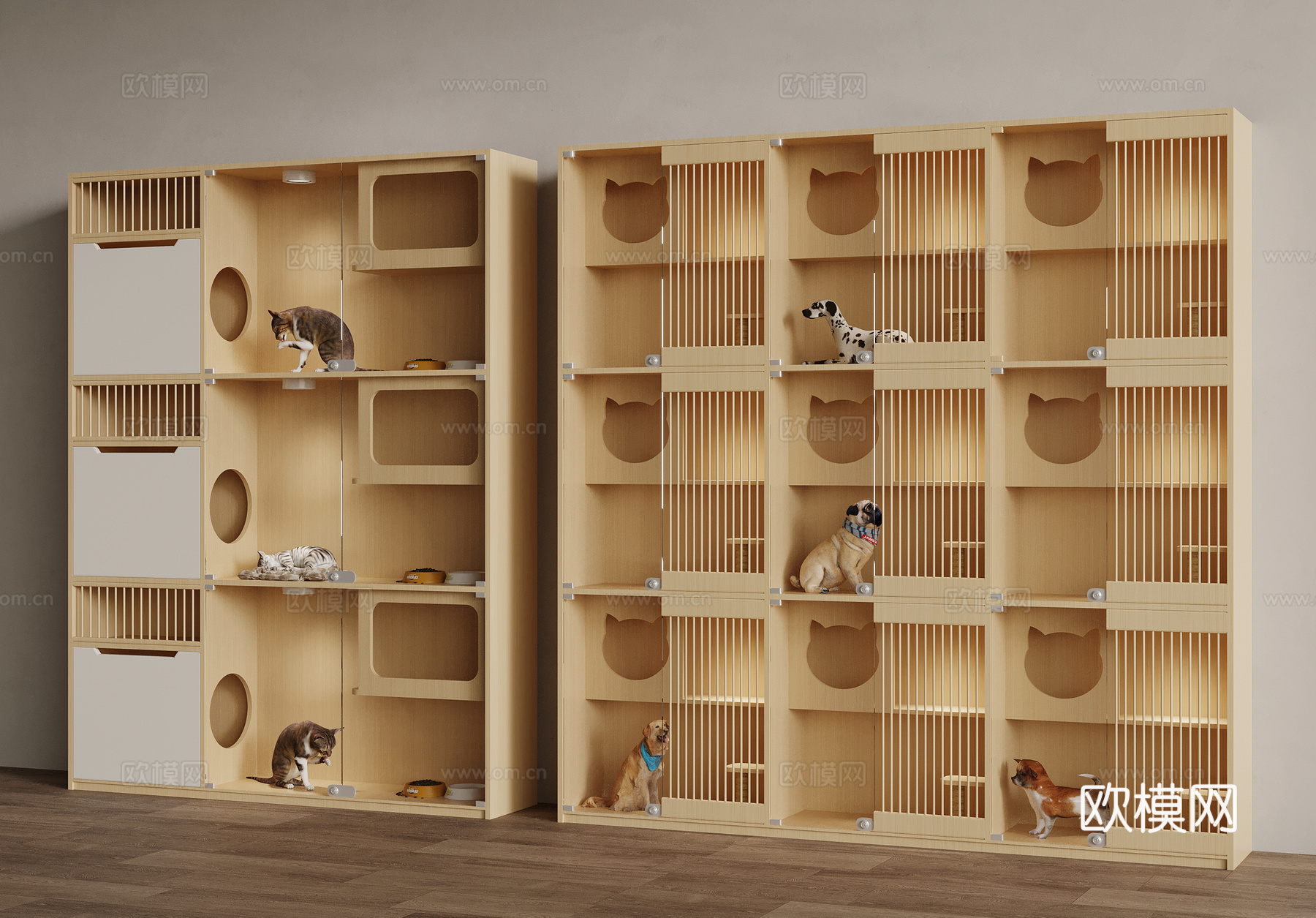 现代猫爬架 宠物用品su模型