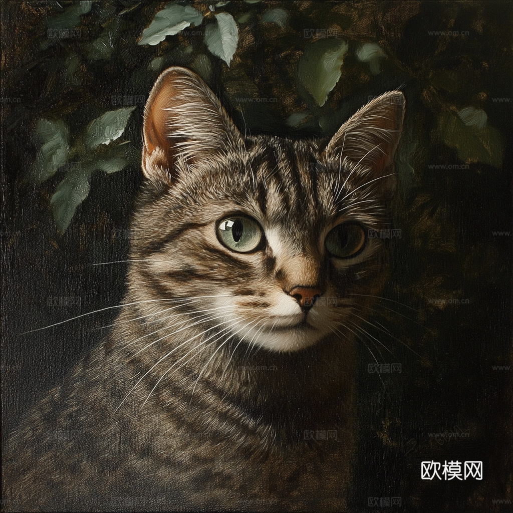 手绘动物装饰画
