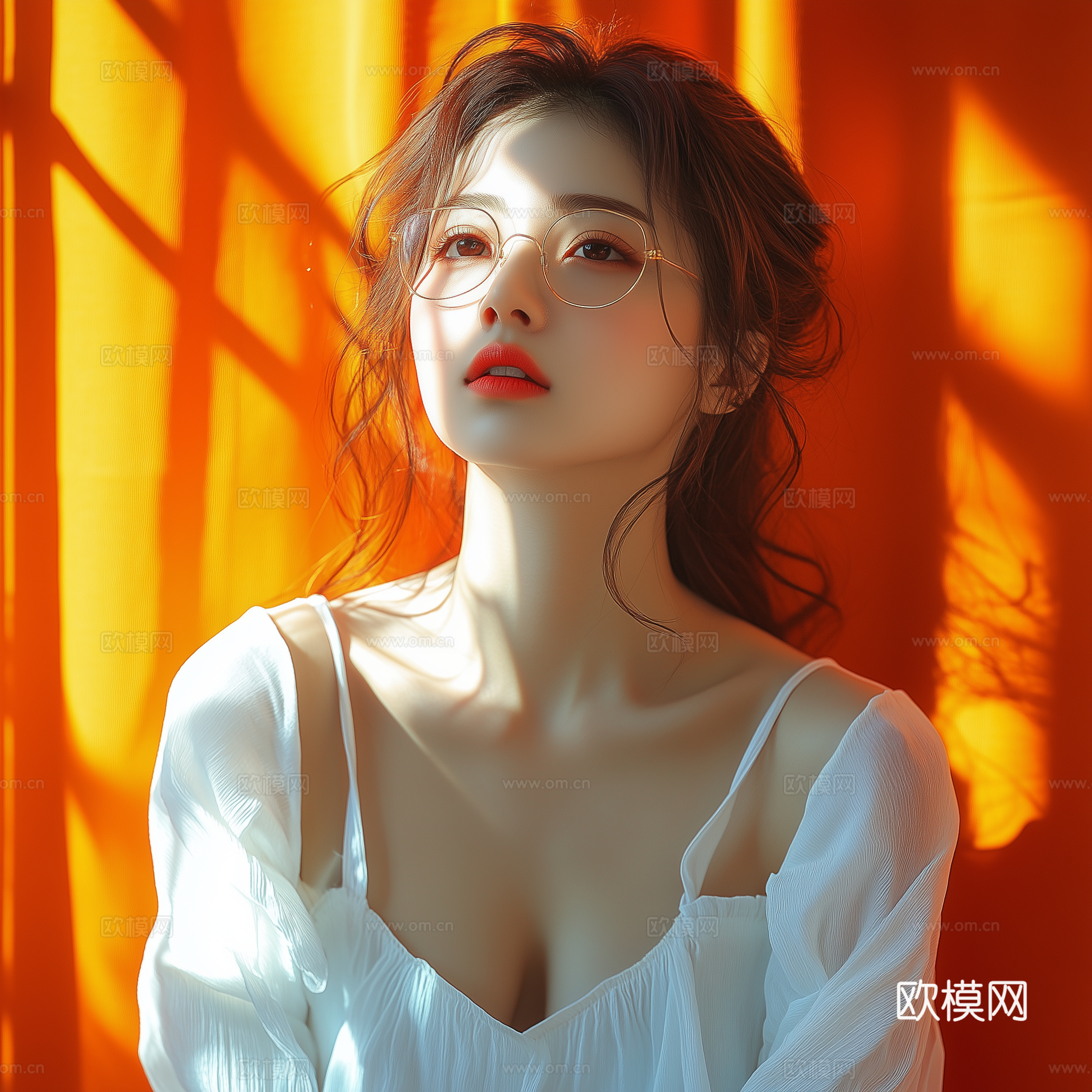 美女人物肖像挂画装饰画下载（渲染图8）
