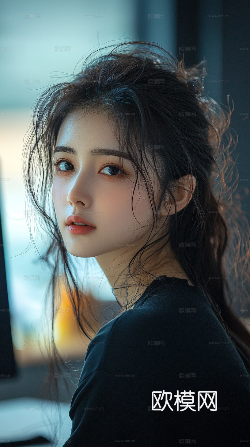 美女人物肖像挂画装饰画