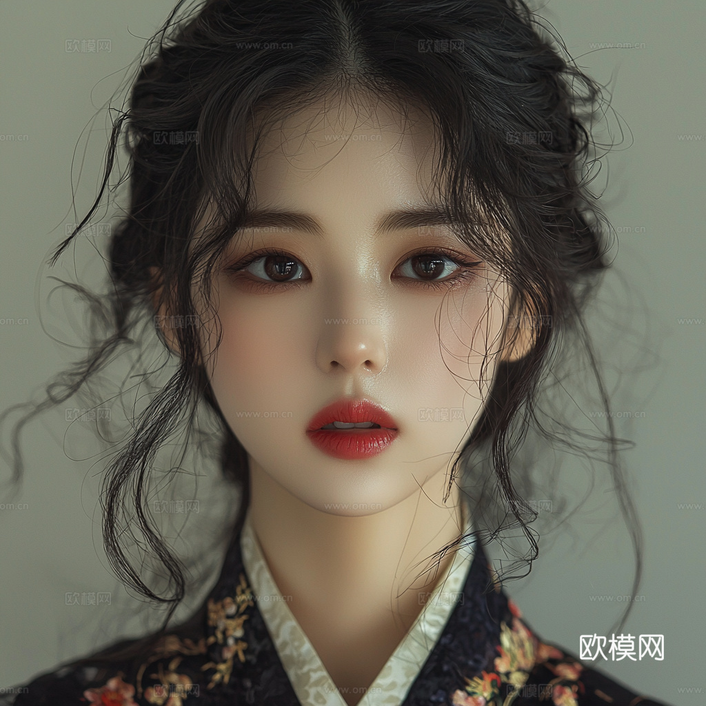 美女人物肖像挂画装饰画