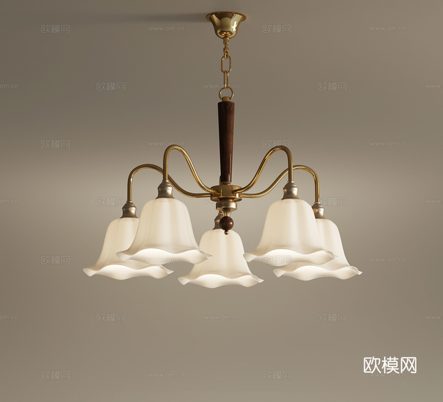 法式吊燈3d模型下載