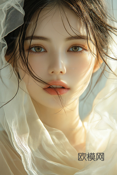 美女人物肖像挂画装饰画下载(渲染图7)