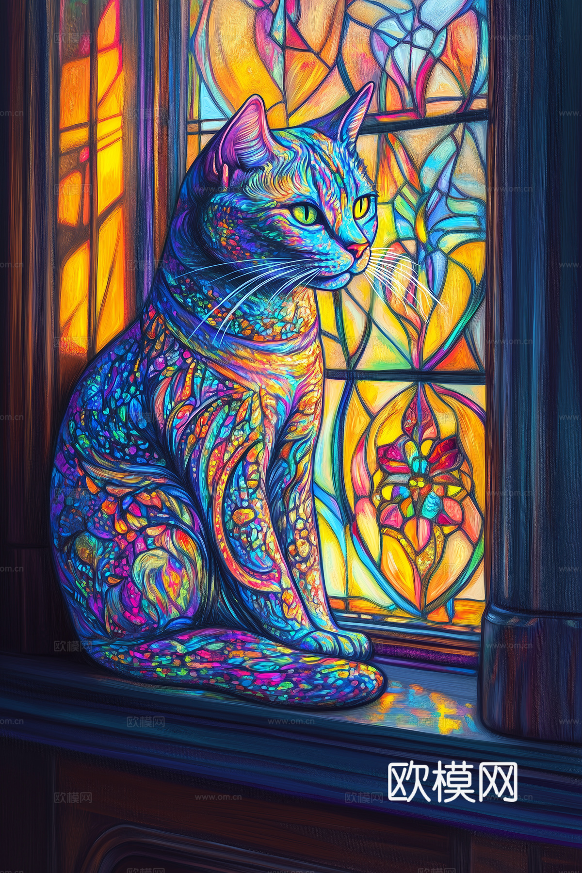 手绘动物装饰画