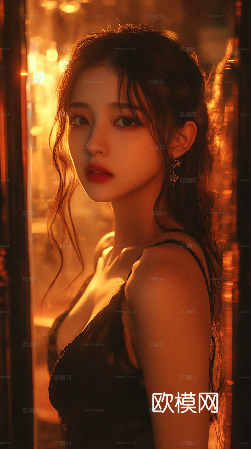 美女人物肖像挂画装饰画
