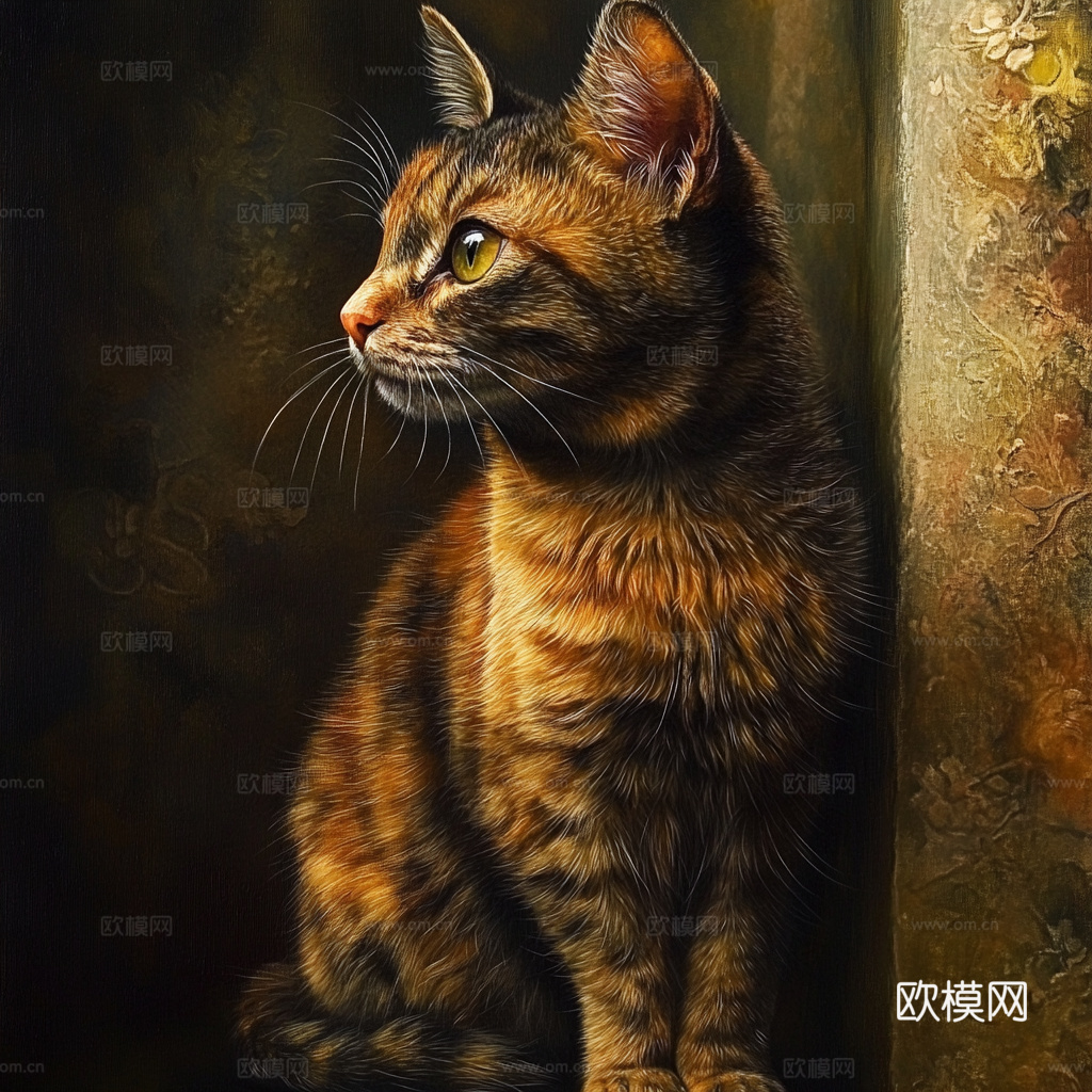 手绘动物装饰画