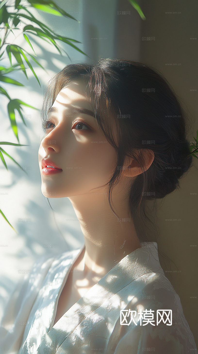 美女人物肖像挂画装饰画