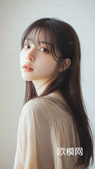 美女人物肖像挂画装饰画下载(渲染图2)