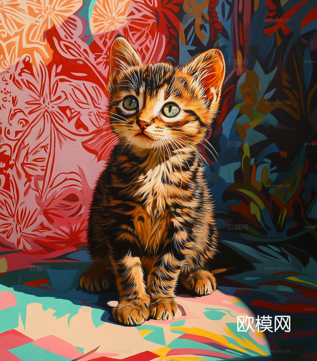 手绘动物装饰画