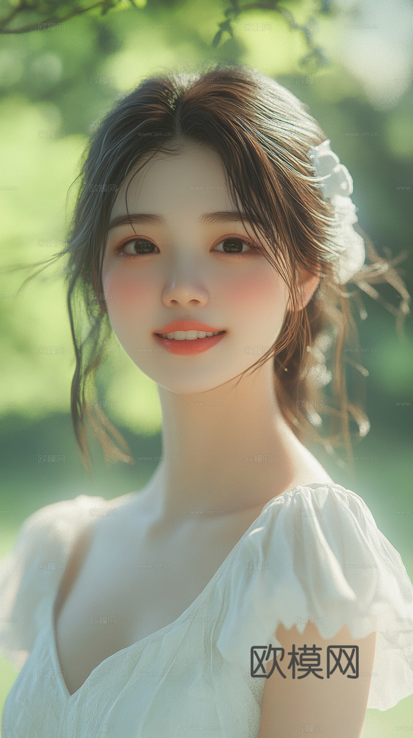 美女人物肖像挂画装饰画