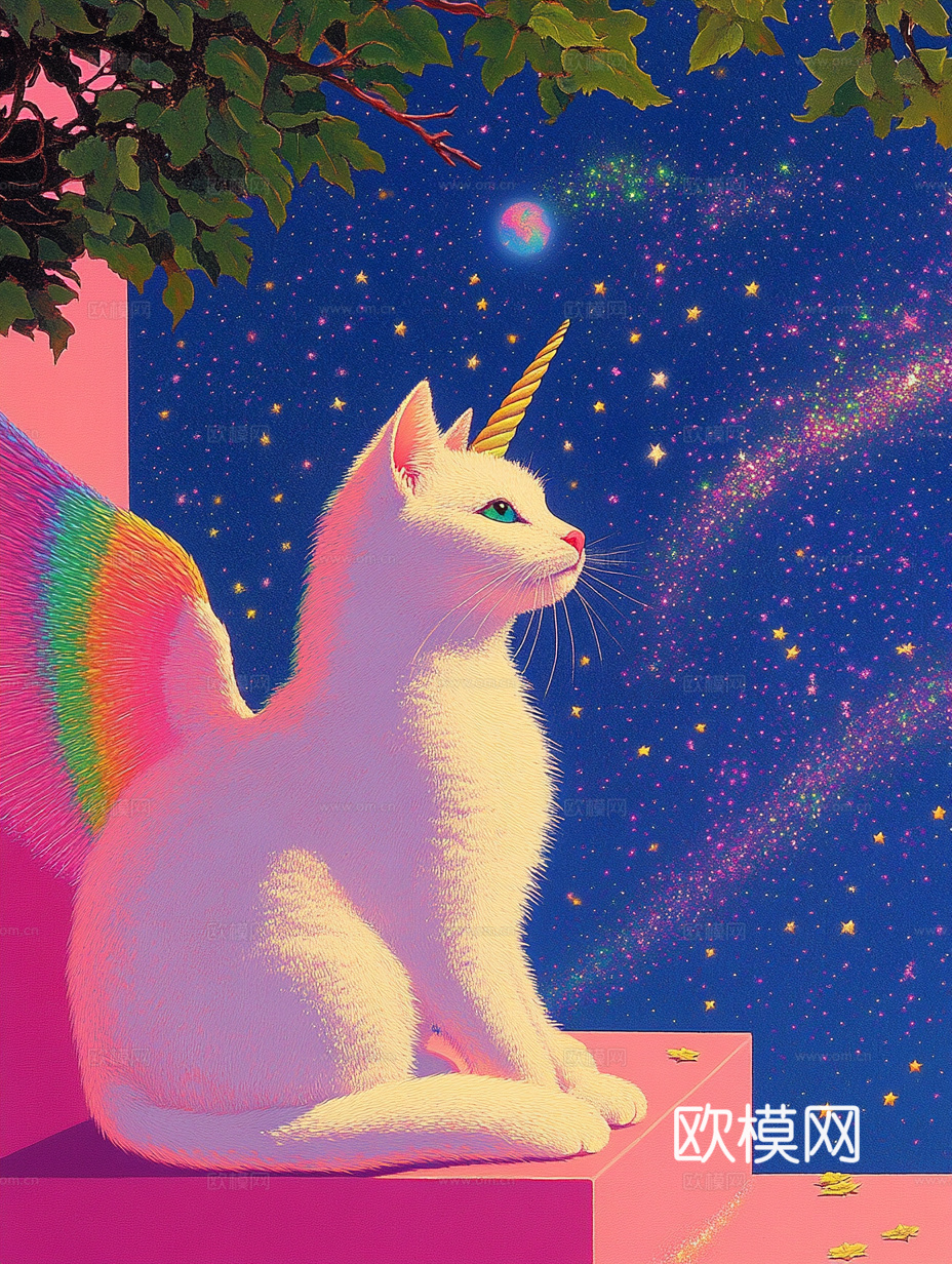 手绘动物装饰画